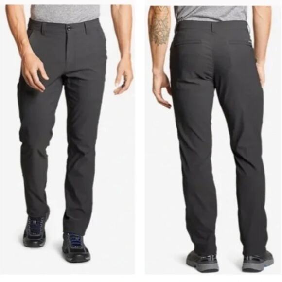 Eddie Bauer Men's Travex Horizon Guide Slim Fit Chino Pant Gray Size 40x32 - Picture 1 of 10